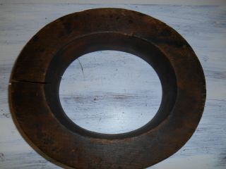 Antique Wooden Hat Form Block Mold Millinery Brim 7 2 - 1/8 7