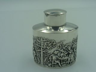 1903 Antique Solid Silver Figural Tea Caddy by Charles Horner 5