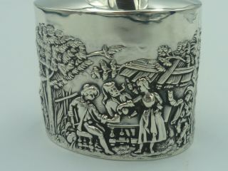 1903 Antique Solid Silver Figural Tea Caddy by Charles Horner 6