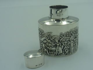 1903 Antique Solid Silver Figural Tea Caddy by Charles Horner 7