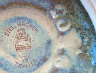 Rare Early Austrian Art Nouveau Pottery Vase EDUARD STELLMACHER c.  1910 antique 12