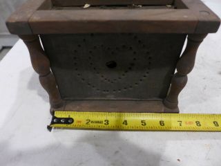 primitive bedside coal heater with tin 4