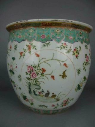 Chinese antique porcelain famille verte Flower and Bird Patterns Cylinder 2