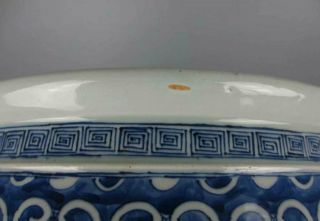 Chinese antique porcelain blue and white Character pattern cylinder 6