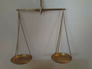 Vintage Balance Scale with wood box and weights. 5