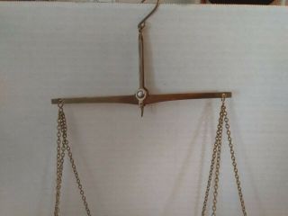 Vintage Balance Scale with wood box and weights. 6