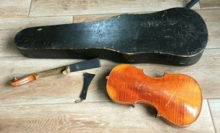 1924 Antique Violin Sol E Roach Made In Windber PA made from Old Best Italian 4