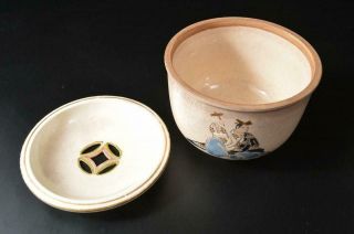 T6627: Japan XF Old Kiyomizu - ware Sencha TEAPOT YUSAMASHI CUPS WASTE - WATER POT 12
