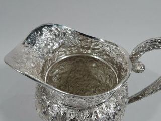 Manchester Water Pitcher - 969 - Antique Repousse - American Sterling Silver 3