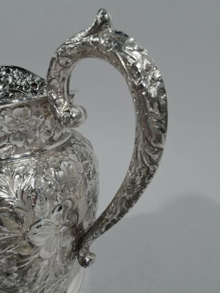 Manchester Water Pitcher - 969 - Antique Repousse - American Sterling Silver 5