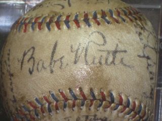 LOU GEHRIG/BABE RUTH Signed Baseball American League Reach Ball READ LISTING 4