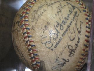 LOU GEHRIG/BABE RUTH Signed Baseball American League Reach Ball READ LISTING 9