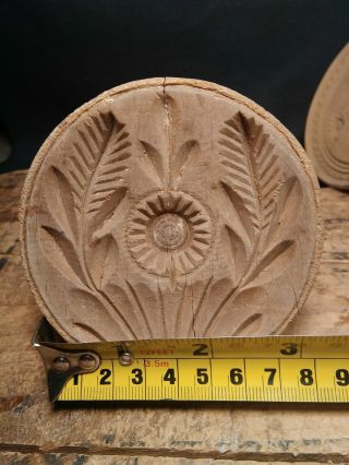 Antique heart Motif BUTTER PRINT Stamp Mold Press Primitive Folk Art eagle wheat 12