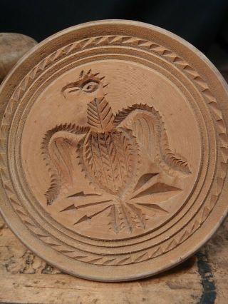 Antique heart Motif BUTTER PRINT Stamp Mold Press Primitive Folk Art eagle wheat 4