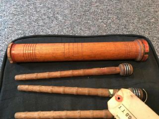Vintage Antique Industrial Wood Spindles Spools 1 Hunter Bowen,  6 Small 3