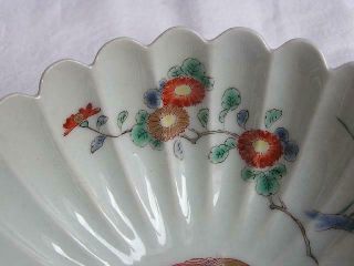 Antique Japanese Kakiemon bowl floral with phoenix 1690 - 1730 handpainted 3428C 6