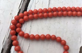 Antique old stock natural red coral necklace 18K gold clasp other jewelrys 2