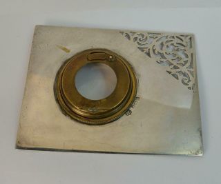 1939 Art Deco Solid Silver & Golden Guilloche Enamel Photo Frame 7