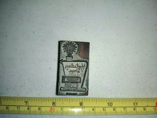 Vintage Letterpress Printing Block Holiday Inn Hotel Advertising Logo 2