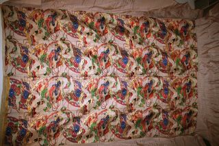 Antique Handmade Silk Japanese Bedspread Full Size Imaculate, .