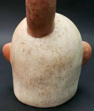Pre columbian Or Later Moche Portrait Figural Stirrup Vessel 5