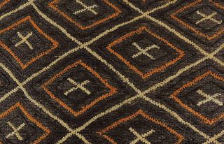 Kuba Square Raffia Handwoven Textile Congo African Art 2