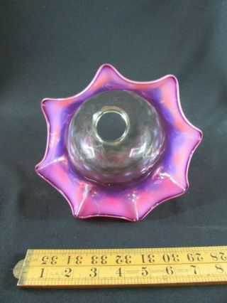 Vaseline & Ruby Glass Gas/Oil Lamp Shade c.  1880 - 1900 6