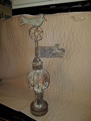 BARN TOP LIGHTENING,  WEATHERVANE TIN BIRD,  AWESOME DISPLAY PIECE 5