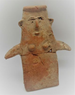 VERY RARE ANCIENT BRONZE AGE CYPRIOT REDWARE PLANK TYPE IDOL CIRCA 2300 - 1600BCE 2