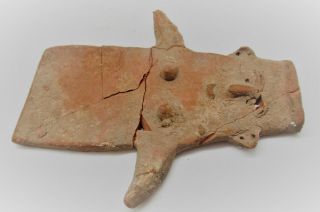 VERY RARE ANCIENT BRONZE AGE CYPRIOT REDWARE PLANK TYPE IDOL CIRCA 2300 - 1600BCE 3