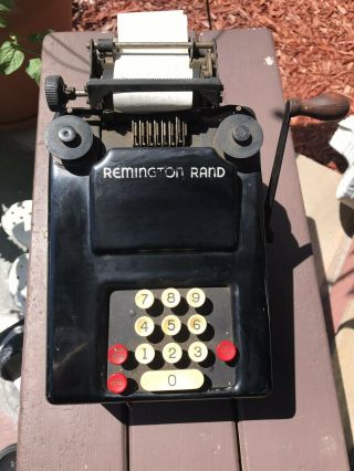 Vintage Remington Rand Usa Mechanical 10 - Key Adding Machine M291926