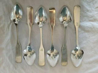 FOR Edward ONLY Antique Coin Silver Serving Spoons Jehu Williams,  John Victor 12