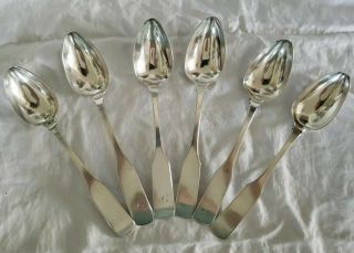 For Edward Only Antique Coin Silver Serving Spoons Jehu Williams,  John Victor