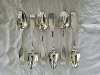 FOR Edward ONLY Antique Coin Silver Serving Spoons Jehu Williams,  John Victor 4