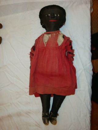 Rare Civil War Era (1860s - 1880s) Incredible Rare Hand Made Black Doll