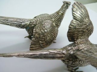 Vintage Antique 925 Sterling Silver Pheasants Pair German Marked 8