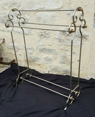 Antique French,  1900,  Silver wrought iron clothes rack,  Art ironwork,  Art Nouveau 10