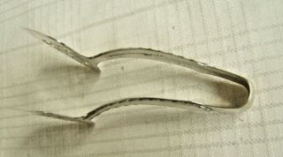 TIFFANY & CO STERLING SILVER PASTRY TONGS MARQUISE PATTERN 2