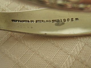 TIFFANY & CO STERLING SILVER PASTRY TONGS MARQUISE PATTERN 5