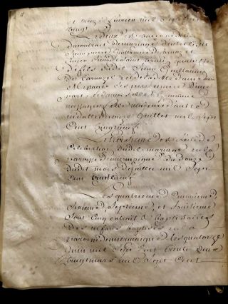 Antique Signed Parchment 1741 40 PAGES 10