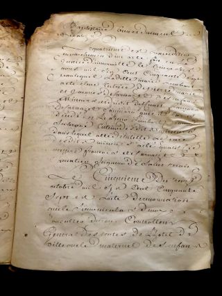 Antique Signed Parchment 1741 40 PAGES 12