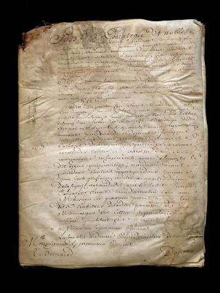 Antique Signed Parchment 1741 40 PAGES 3