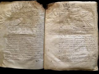 Antique Signed Parchment 1741 40 PAGES 4