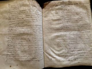 Antique Signed Parchment 1741 40 PAGES 6