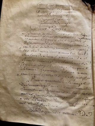 Antique Signed Parchment 1741 40 PAGES 7
