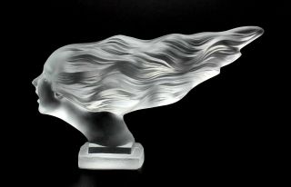 Art Deco Glass Car Mascot ' Speed Girl ' Hood Ornament Figurine Sculpture 5