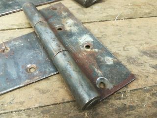 6 x LARGE Strap gate steel metal barn door hinges old reclaimed architectural 4