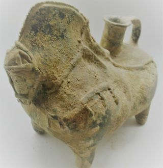 Museum Quality Ancient Amlash Terracotta Vessel In The Form Of A Horse 800bce