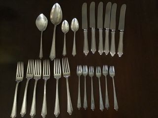 C Group Of Antique Towle Sterling Silver Flatware & Serving Virginia Carvel