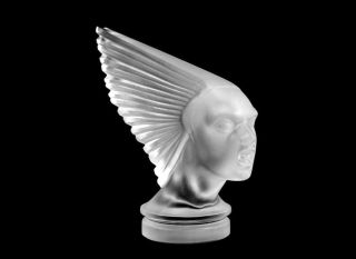 Art Deco Glass Car Mascot Figurine ' Victoire ' Hood Ornament H.  Hoffmann 1930 ' 3